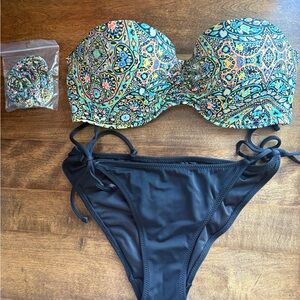 Paisley Print Strapless Victoria’s Secret Bikini Set